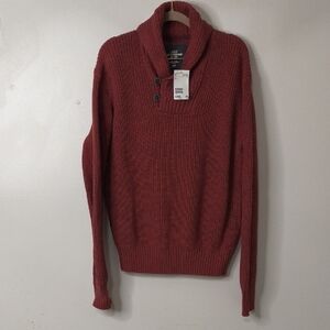 H&M Men's Burgundy Turtleneck Sweater